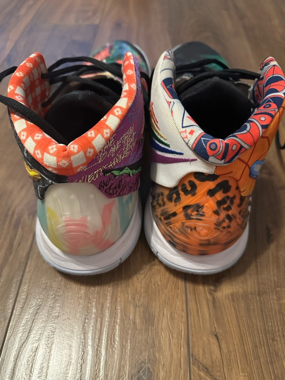 Mens Kyrie “what tha” Multicolor High-Top Sneakers - Playful Pattern